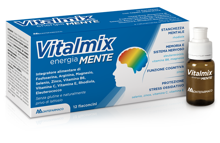 Vitalmix Mente Integratore Memoria e Concentrazione 12 Flaconcini