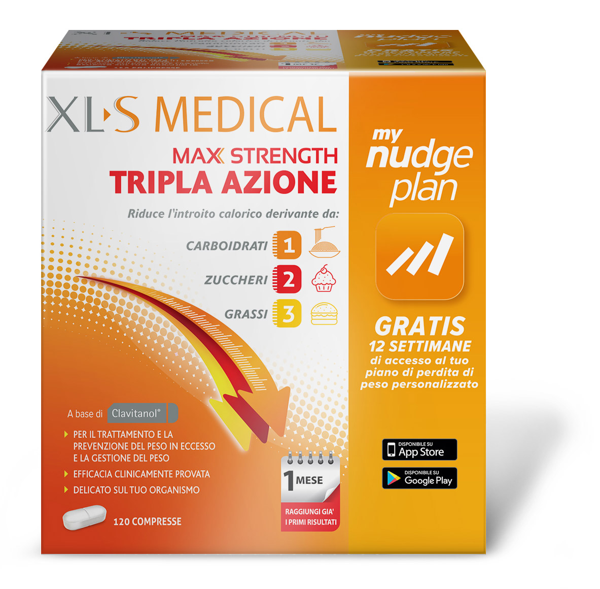 XL-S Medical Max Strenght Integratore Dietetico Tripla Azione 120 Compresse