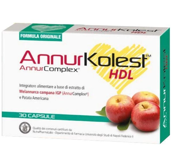AnnurKolest HDL Integratore Metabolismo dei Trigliceridi e Colesterolo 30 Capsule