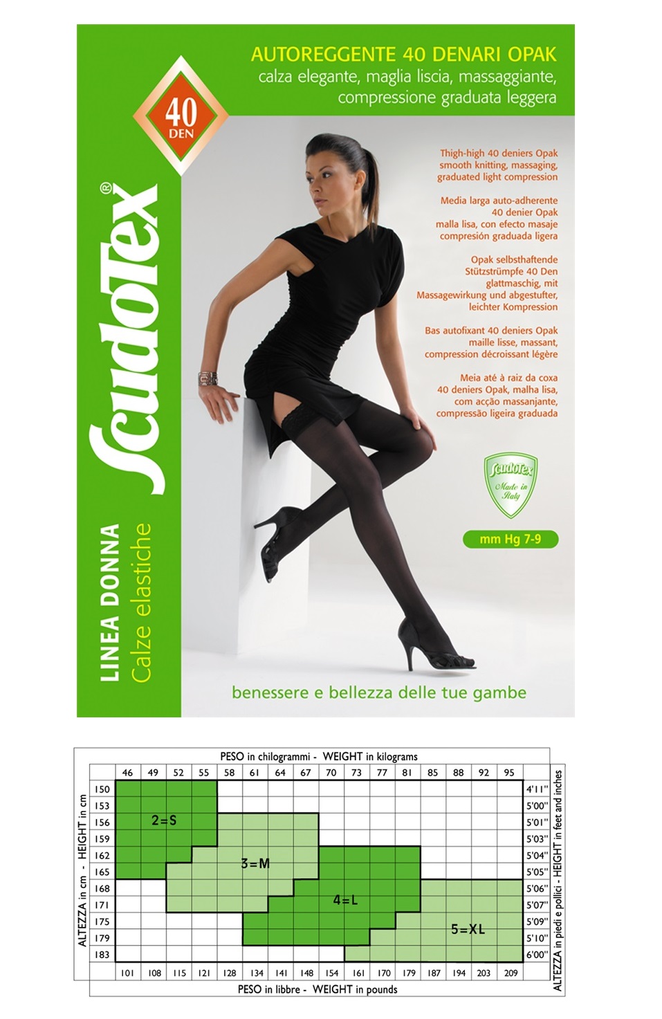 Scudotex calza 40 areg nat 2