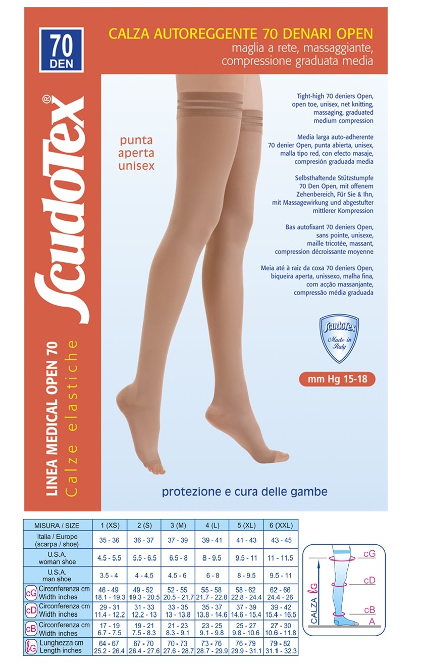 Scudotex autoreggente 70 open nero 2