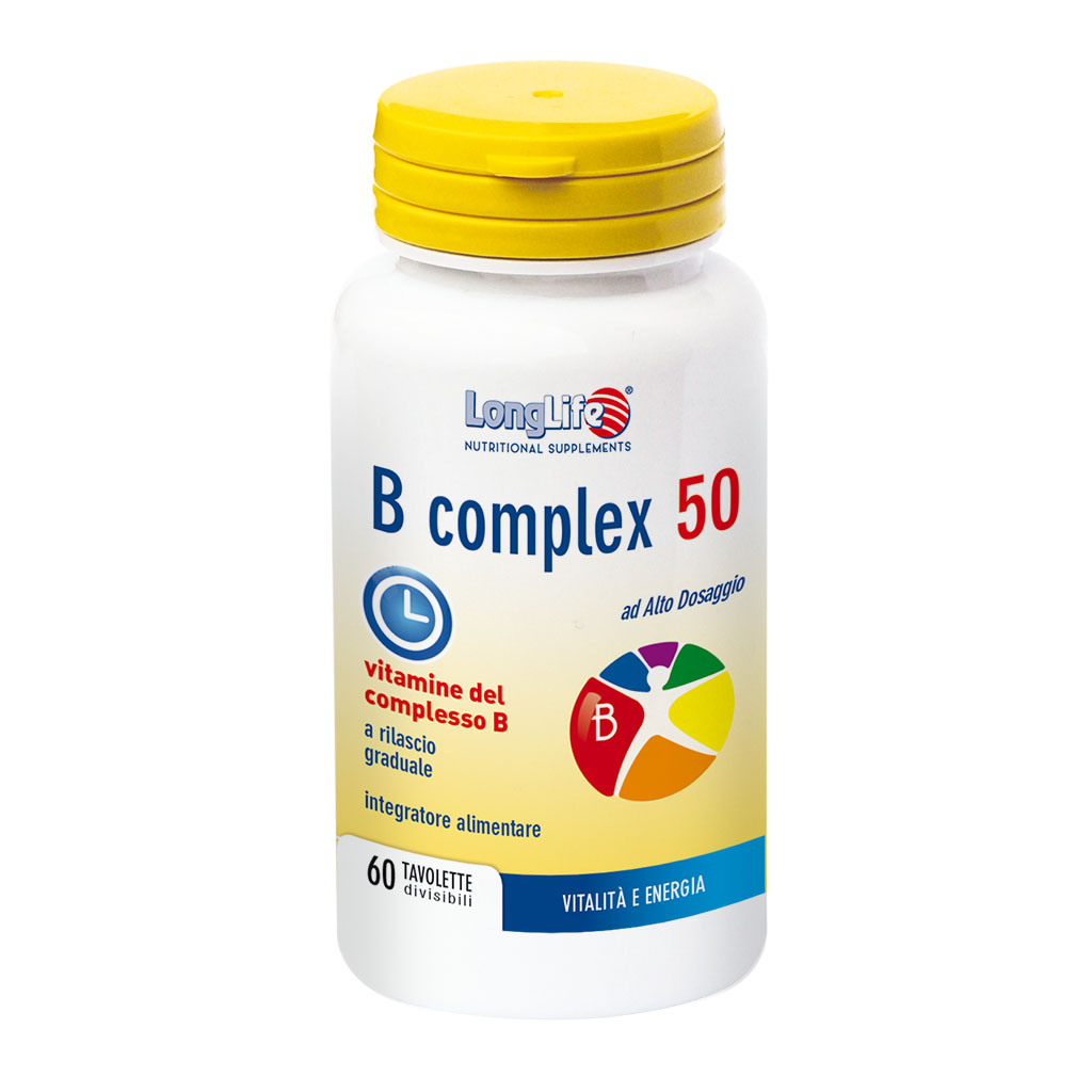 Longlife B Complex 50 T/R Integratore Vitaminico 60 Tavolette