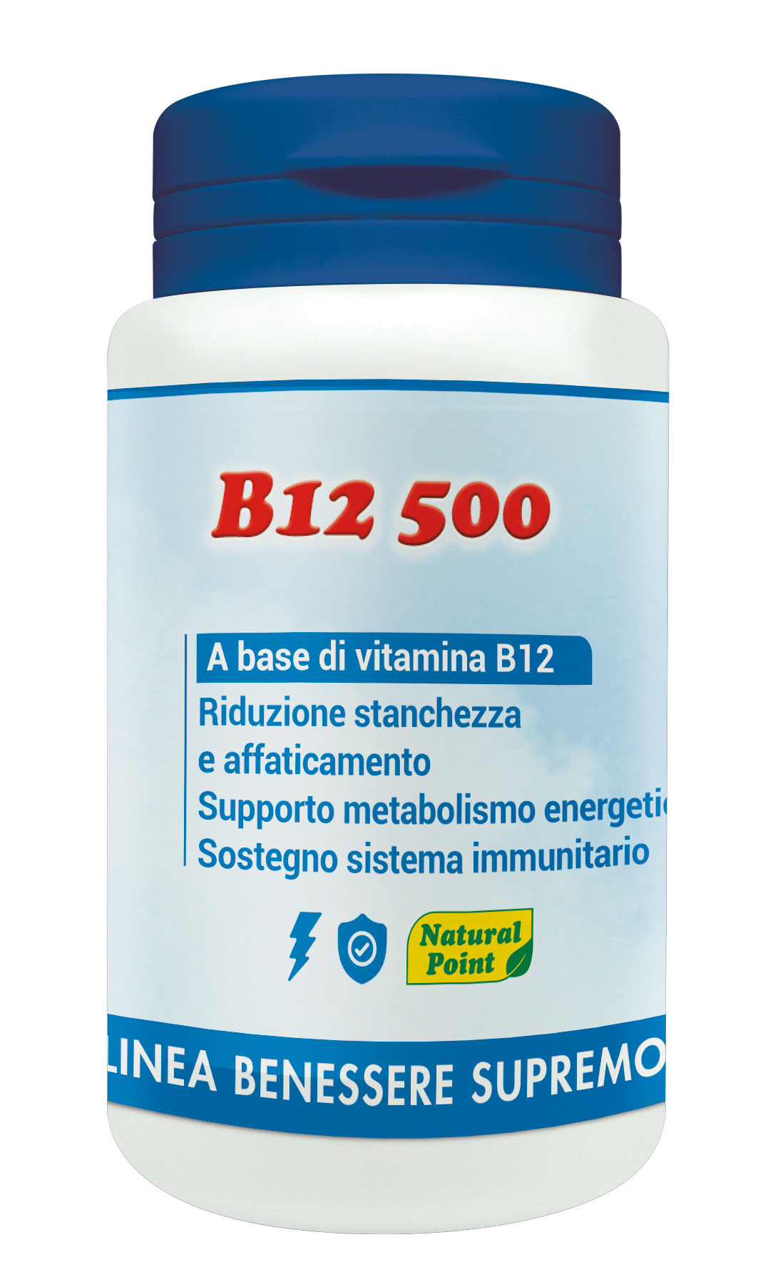 Natural Point B12 Cianocobalamina Integratore 100 Capsule Vegetali