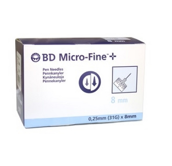 BD Micro-Fine Aghi 31GX8mm per Penna Insulina 100 pezzi