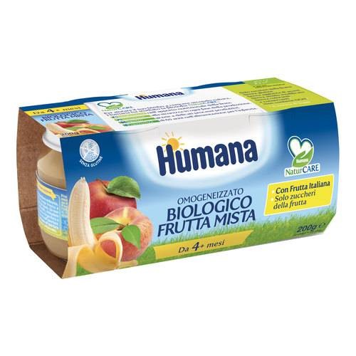 Humana Omogeneizzato Biologico alla Frutta Mista 2x100 g