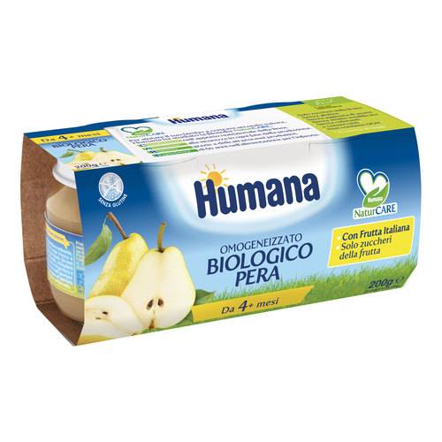 Humana Omogeneizzato Biologico alla Pera 2x100 g
