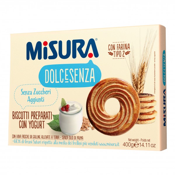 Misura Dolcesenza Biscotti Con Yogurt Senza Zucchero 400 g