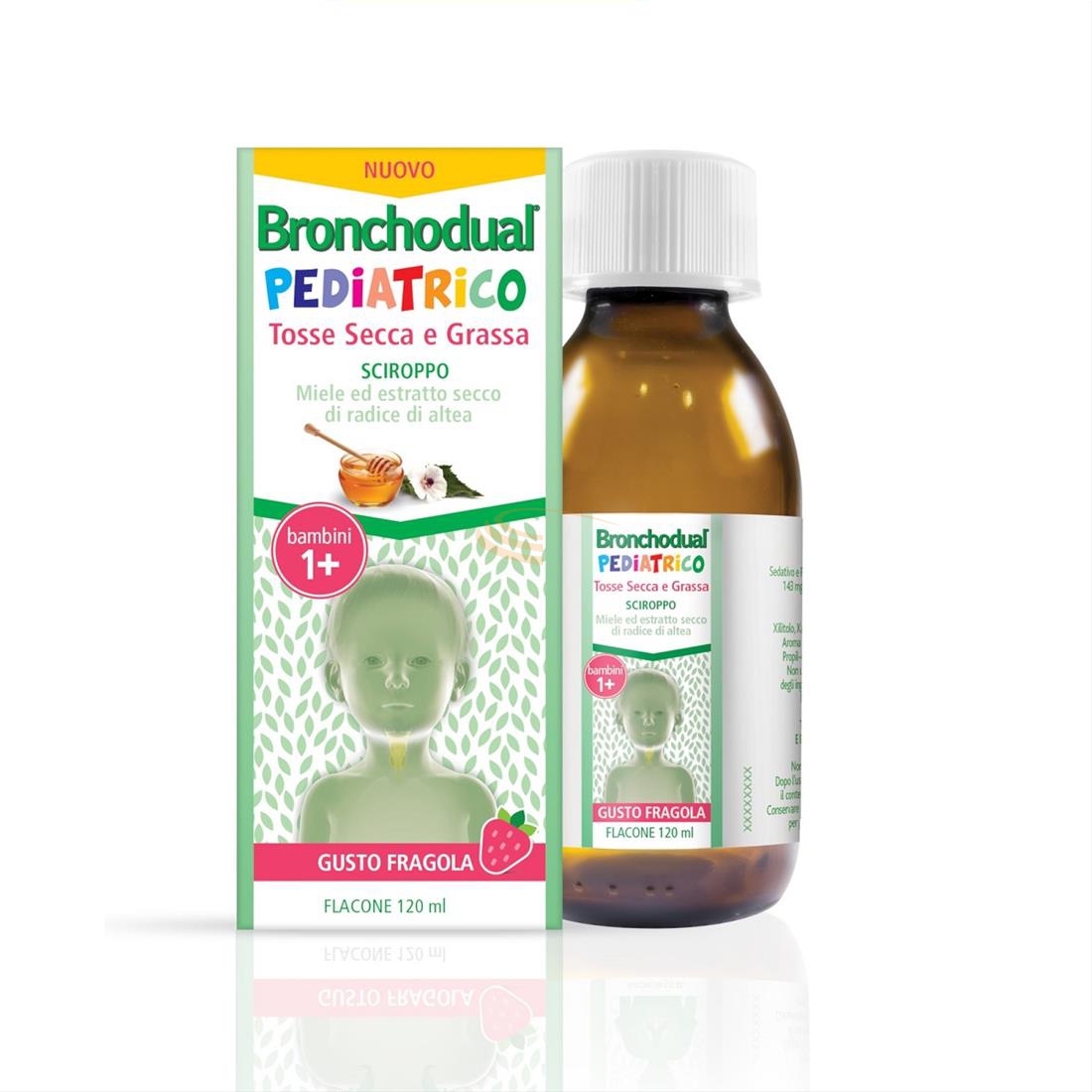 Bronchodual Pediatrico Sciroppo Tosse Secca e Grassa Gusto Fragola 120 ml