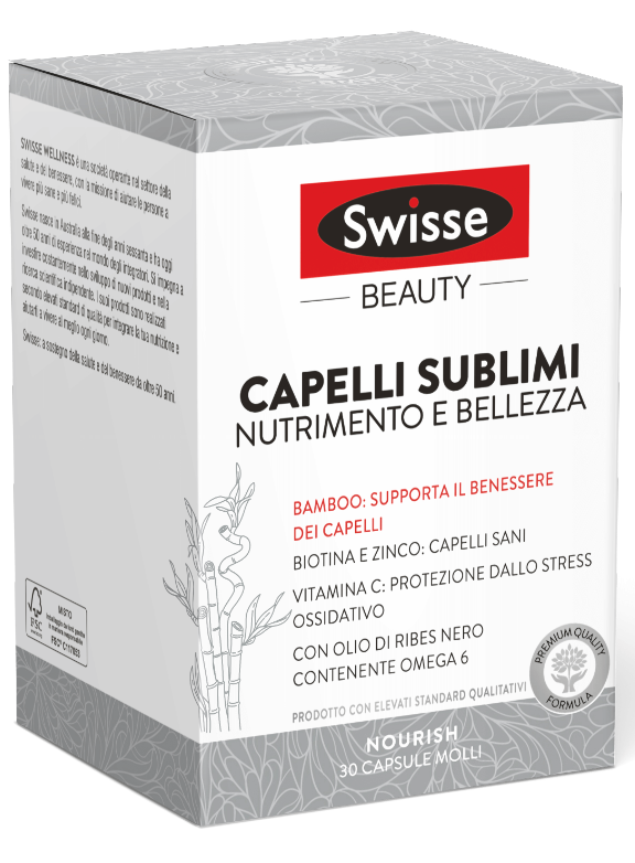 Swisse Beauty Capelli Sublimi Integratore di Vitamine e Minerali 30 Capsule