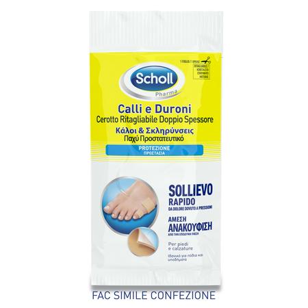 Scholl Calli e Duroni Cerotto Ritagliabile Doppio Spessore Per Calli e Duroni 1 Pezzo