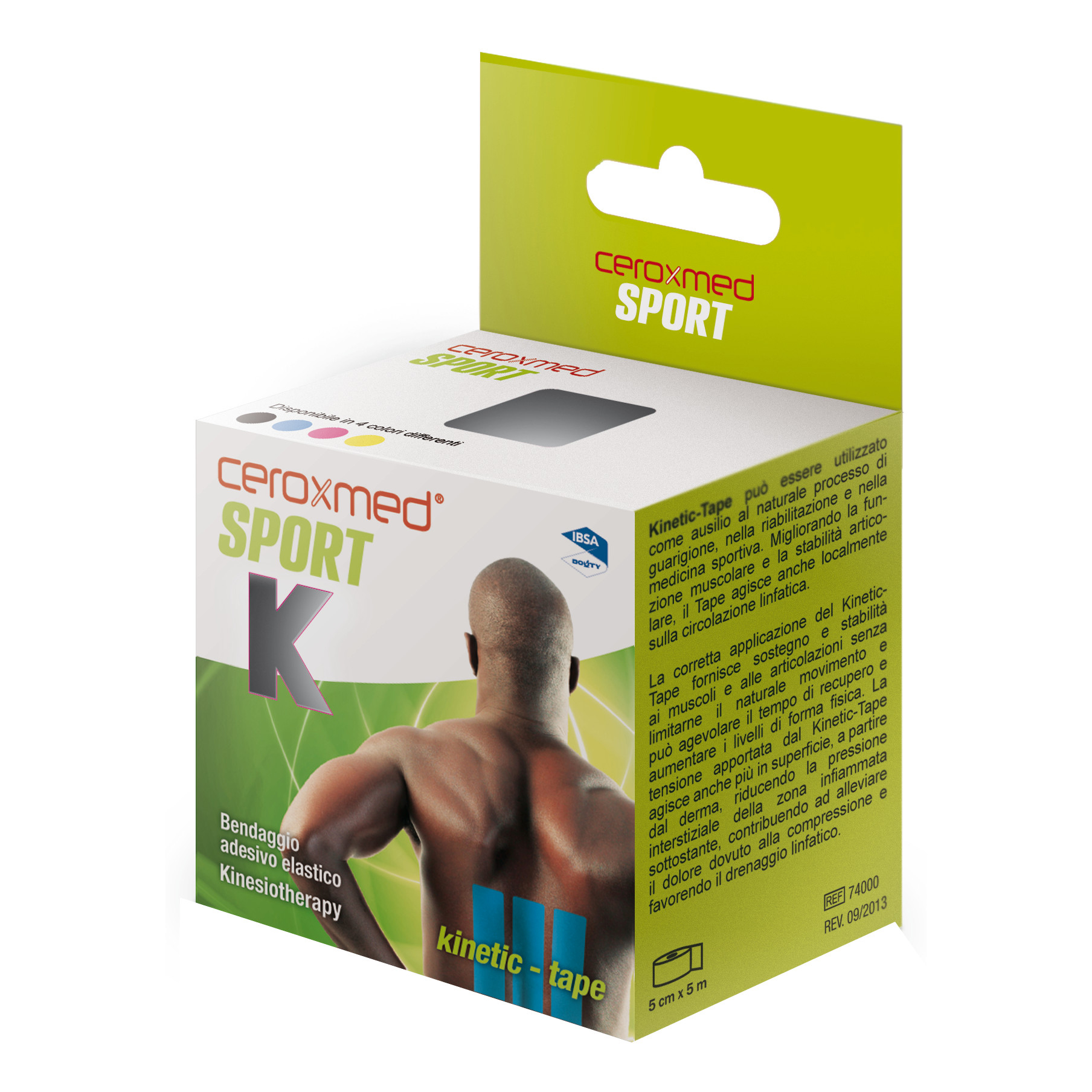 Ceroxmed Sport Kinetic Tape Blu Bendaggio Adesivo Elastico