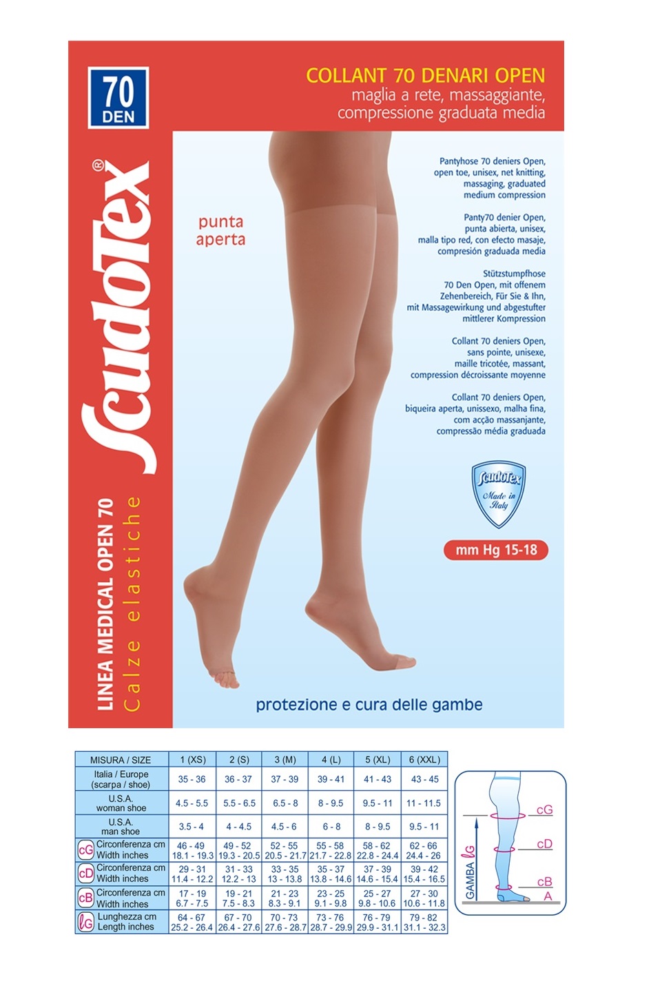 Scudotex collant 70 open nero 4