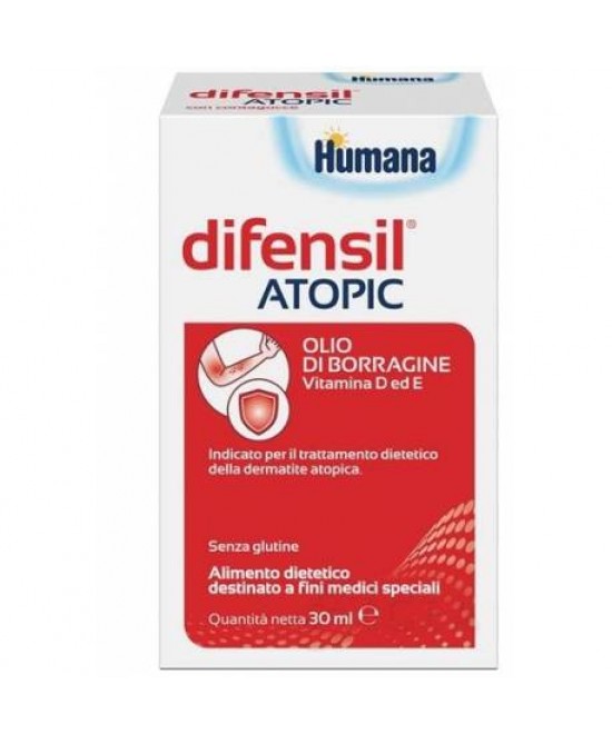 Humana Difensil Atopic Olio di Borragine Per Trattamento Dermatite Atopica 30 ml