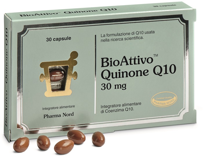 Bio Attivo Quinone Q10 Integratore Antiossidante 30 Capsule