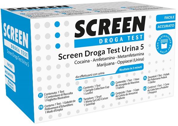 Screen Droga Test Urina 5 Test Multidroghe Rilevazione 5 Sostanze