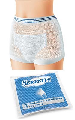 Serenity Mutandina A Rete Elastica Per Pannoloni Taglia XS 3 Pezzi