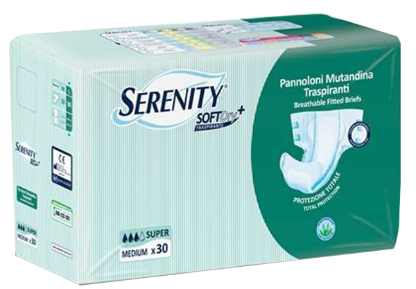 Serenity Soft Dry+ Pannolone Mutandina Super Taglia M 30 Pezzi