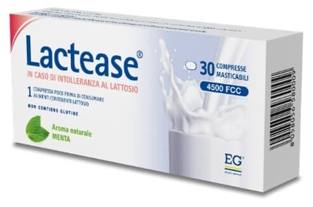 Lactease Integratore Alimentare Intolleranza Al Lattosio 30 Compresse Masticabili