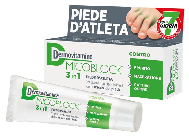 Dermovitamina MicoBlock Crema Micosi Cutanee e Piede d'Atleta 30 ml