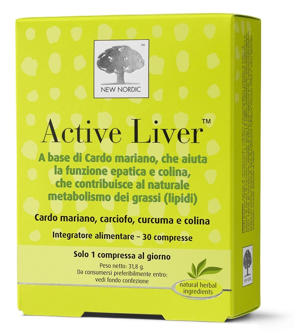 New Nordic Active Liver Integratore Cardo Mariano Fegato 60 Compresse