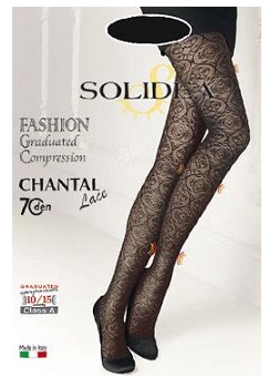 CHANTAL 70 Lace Collant Nero 4 - XL