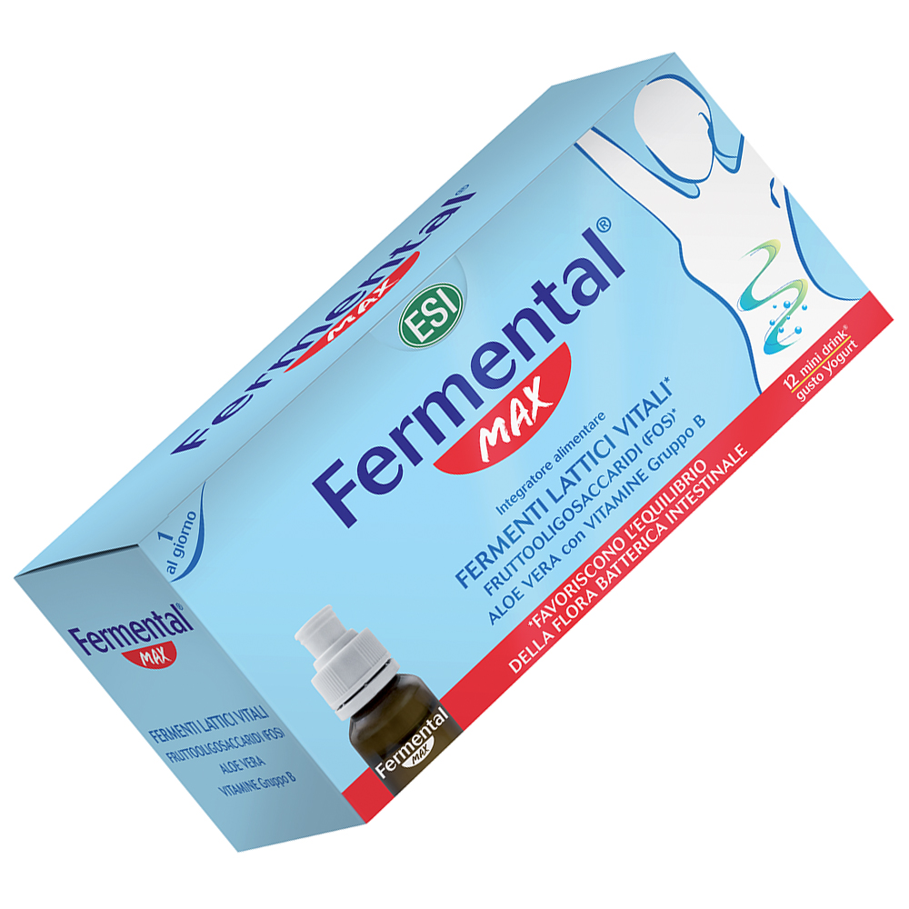 Esi Fermental Max Mini Drink Integratore Ripristina Flora Batterica Intestinale 12 Flaconcini
