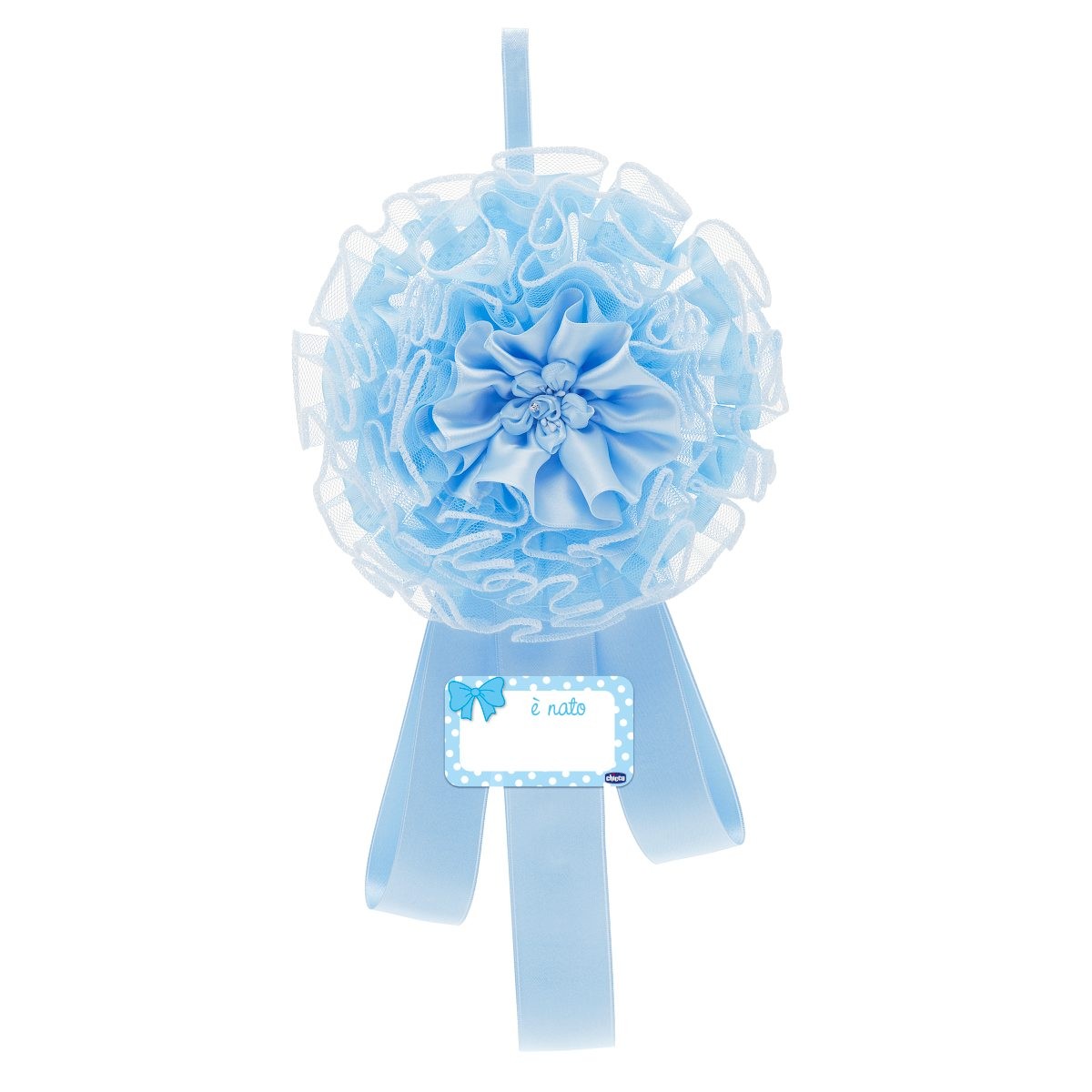 Chicco Fiocco Nascita Ricamato Azzurro