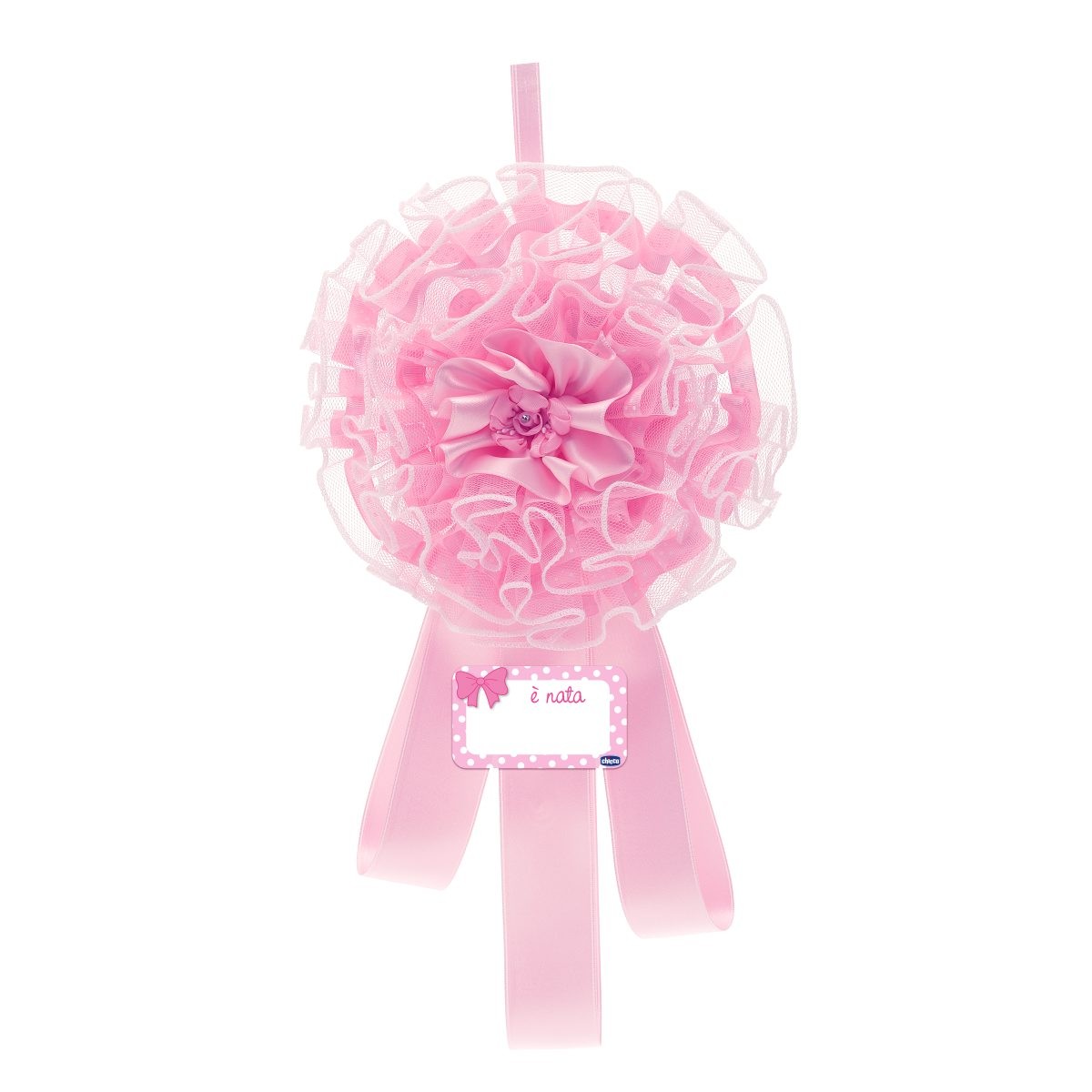 Chicco Fiocco Nascita Ricamato Rosa