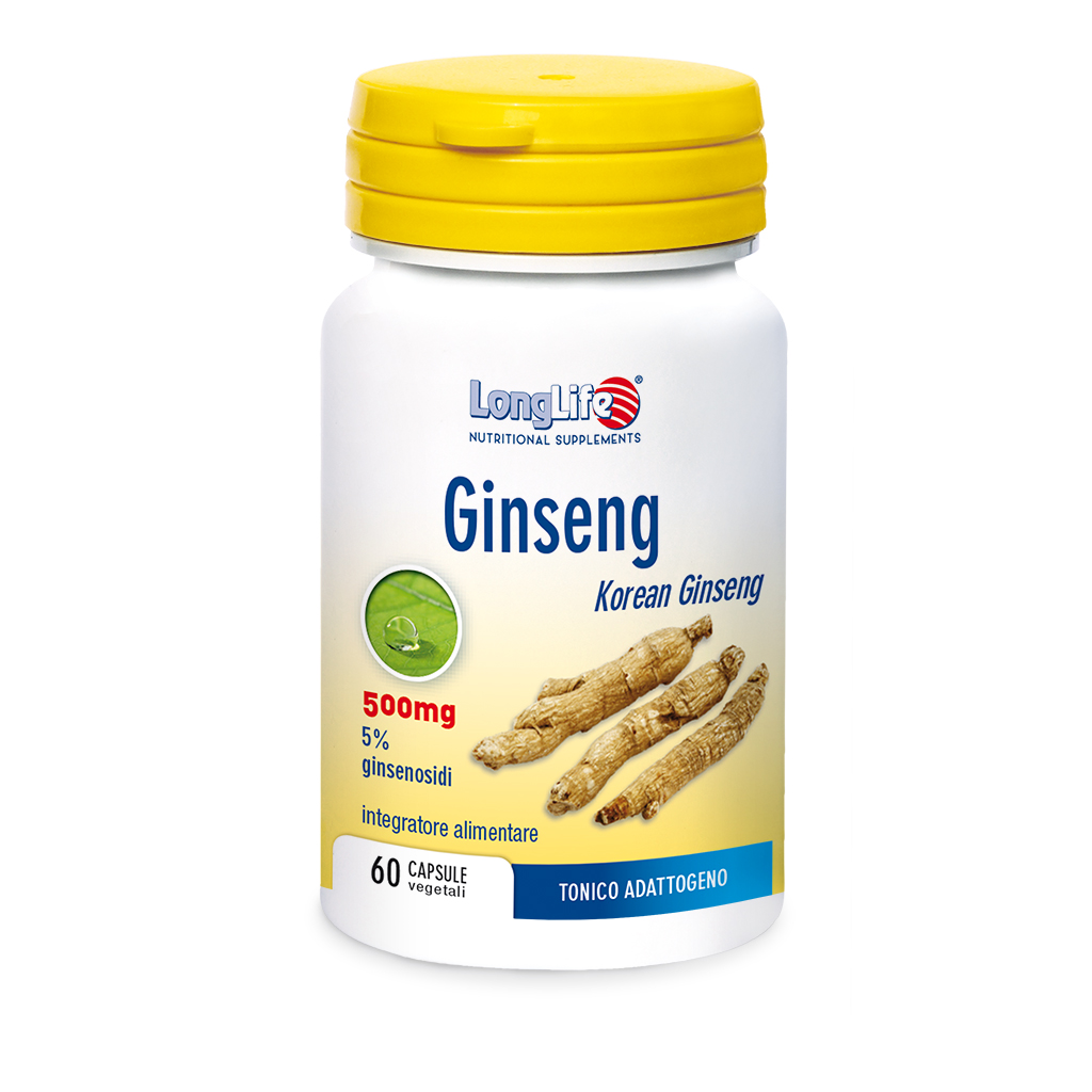 Longlife Ginseng 5% Integratore Energetico 60 Capsule