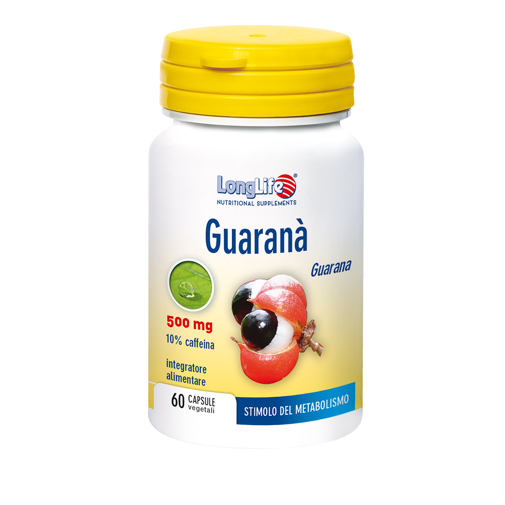 LongLife Guarana 500 mg Integratore 60 Capsule Vegetali