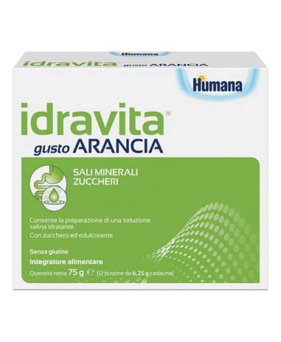 Humana Idravita Arancia Integratore Sali Minerali 12 Bustine
