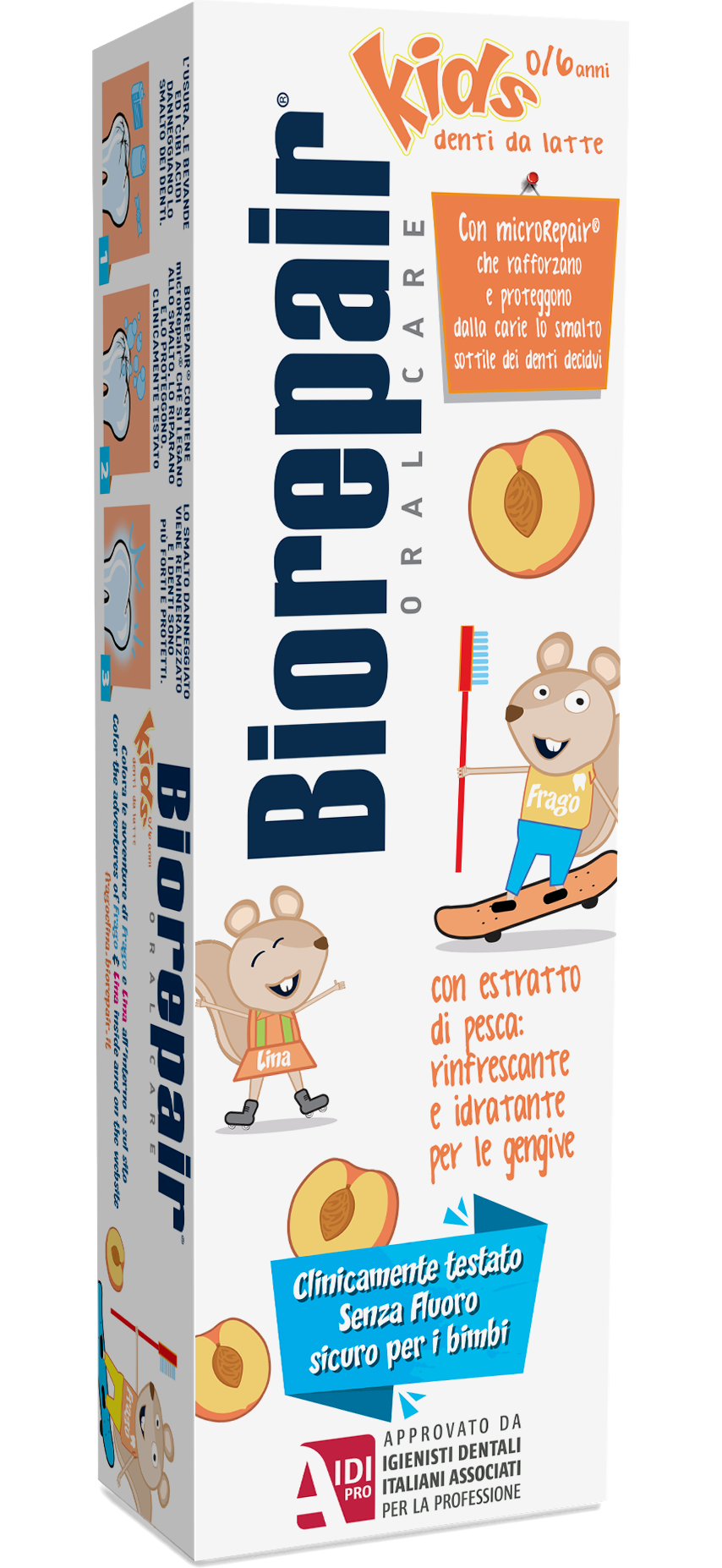 Biorepair Kids Dentifricio per Bambini 0-6 Gusto Pesca 50 ml