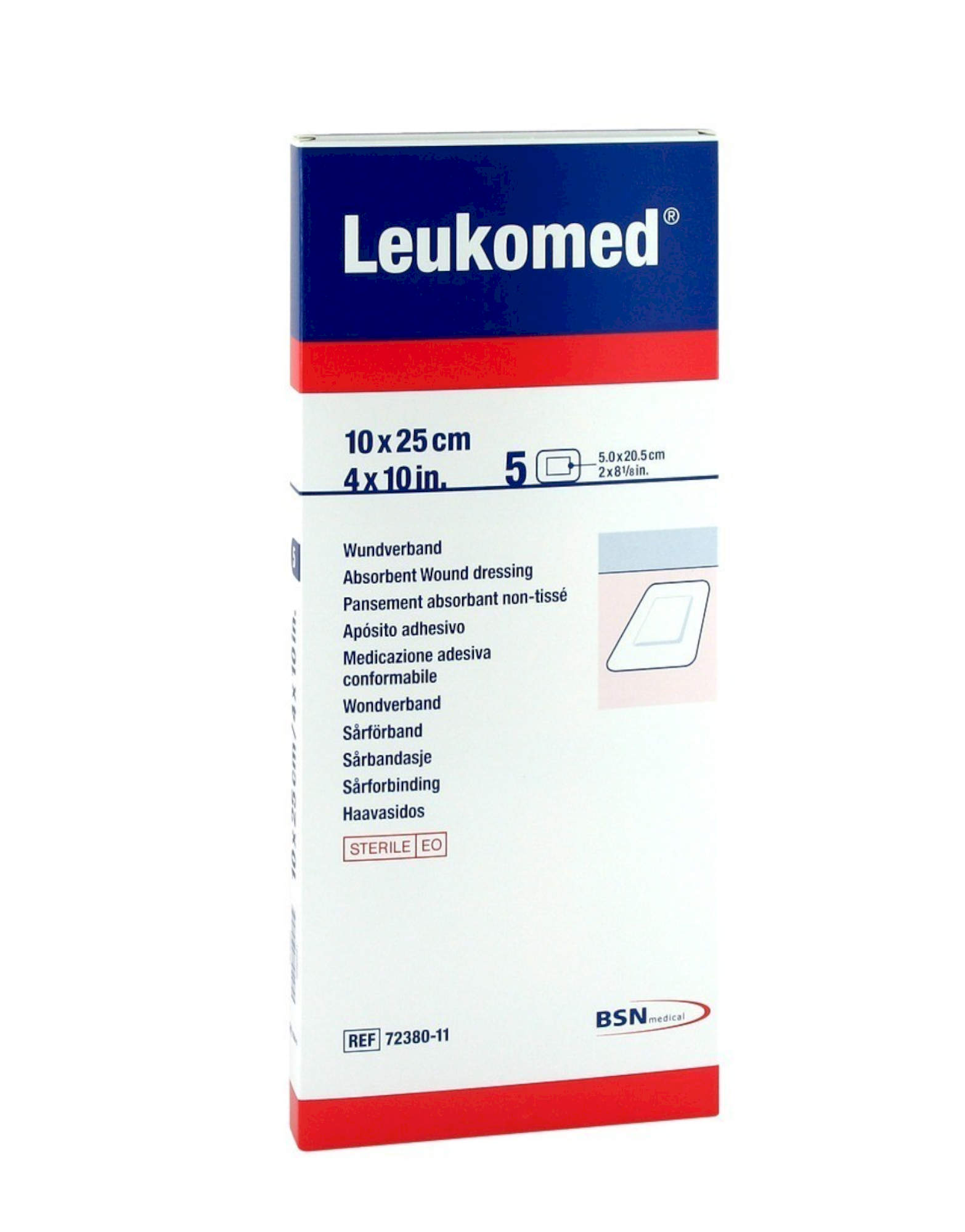 Leukomed Medicazione Autoadesiva Garza Tessuto Non Tessuto 10x25 Cm