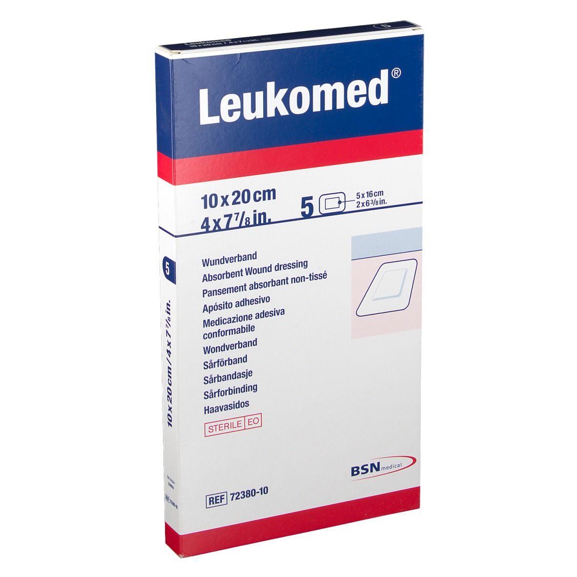 Leukomed Medicazione Autoadesiva Garza Tessuto Non Tessuto 10x20 Cm