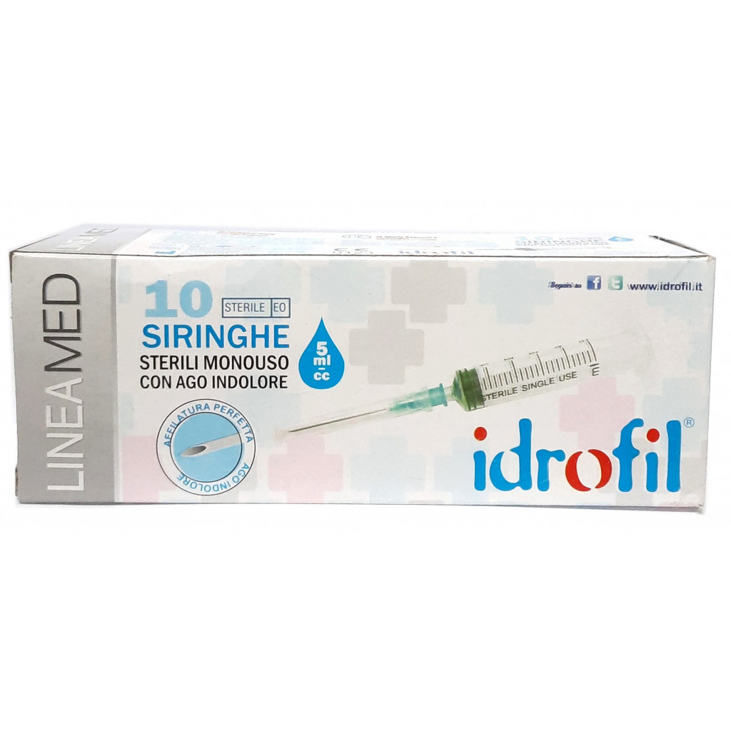 Siringhe sterili con ago indolore 10 pezzi