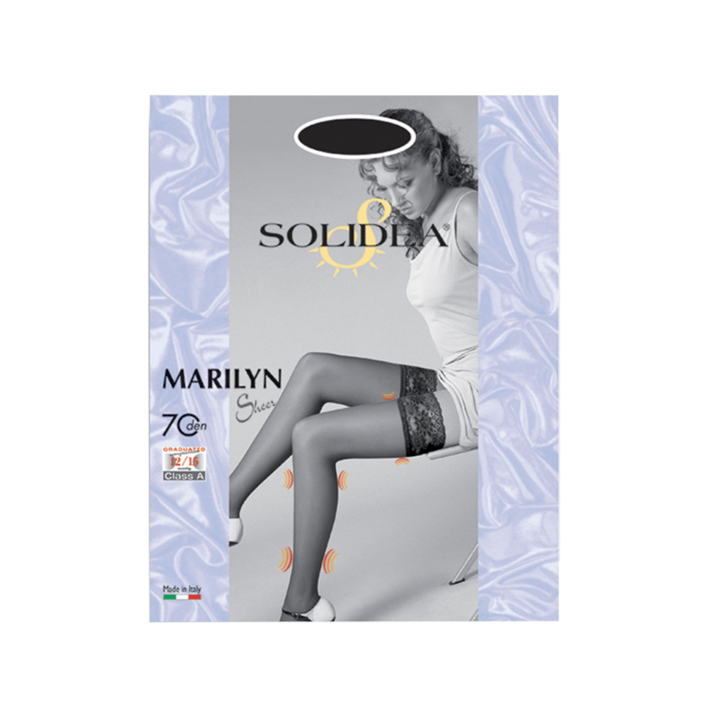 Marilyn 70 sheer calza autoreggente nero 4xl