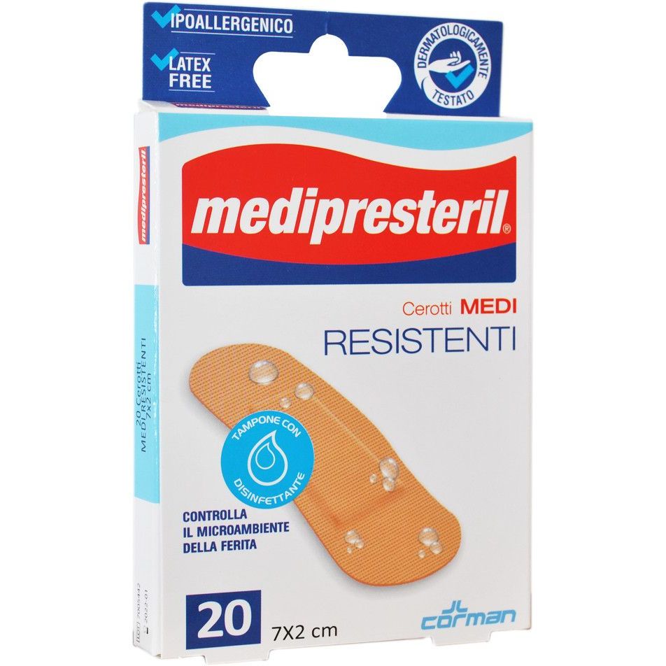 Medipresteril Cerotti Resistenti Medi 7x2 cm 20 Pezzi