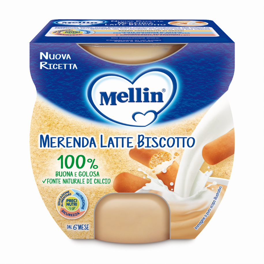 Mellin Merenda Latte E Biscotto 2 x 100 g