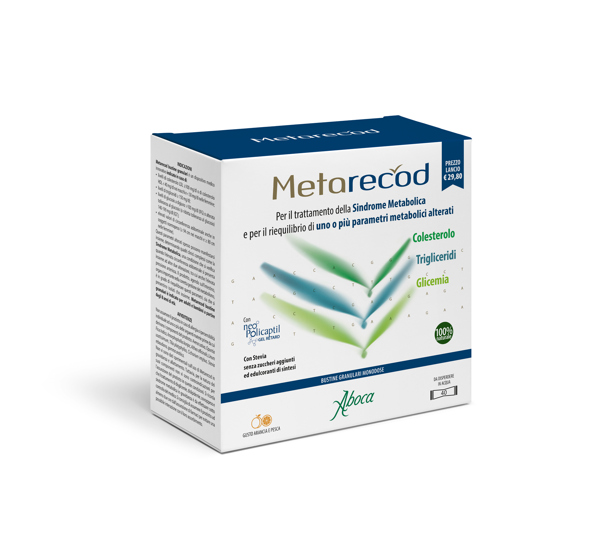 Metarecod Aboca Granulato Metabolismo Dei Trigliceridi e Colesterolo 40 Bustine Monodose