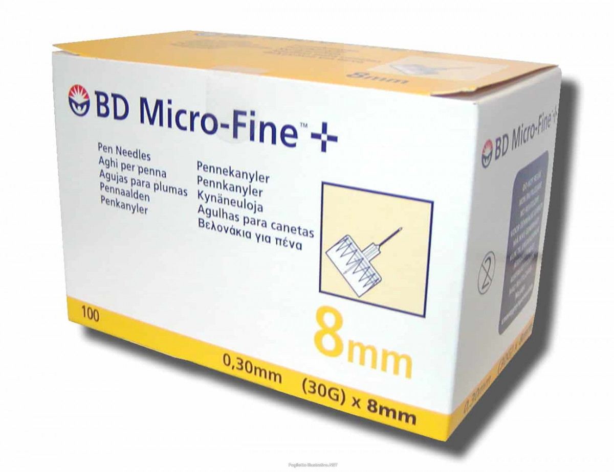 BD Micro-Fine Aghi 30GX8mm per Penna Insulina 100 pezzi
