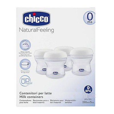Chicco Contenitore Latte Step Up 4 Pezzi