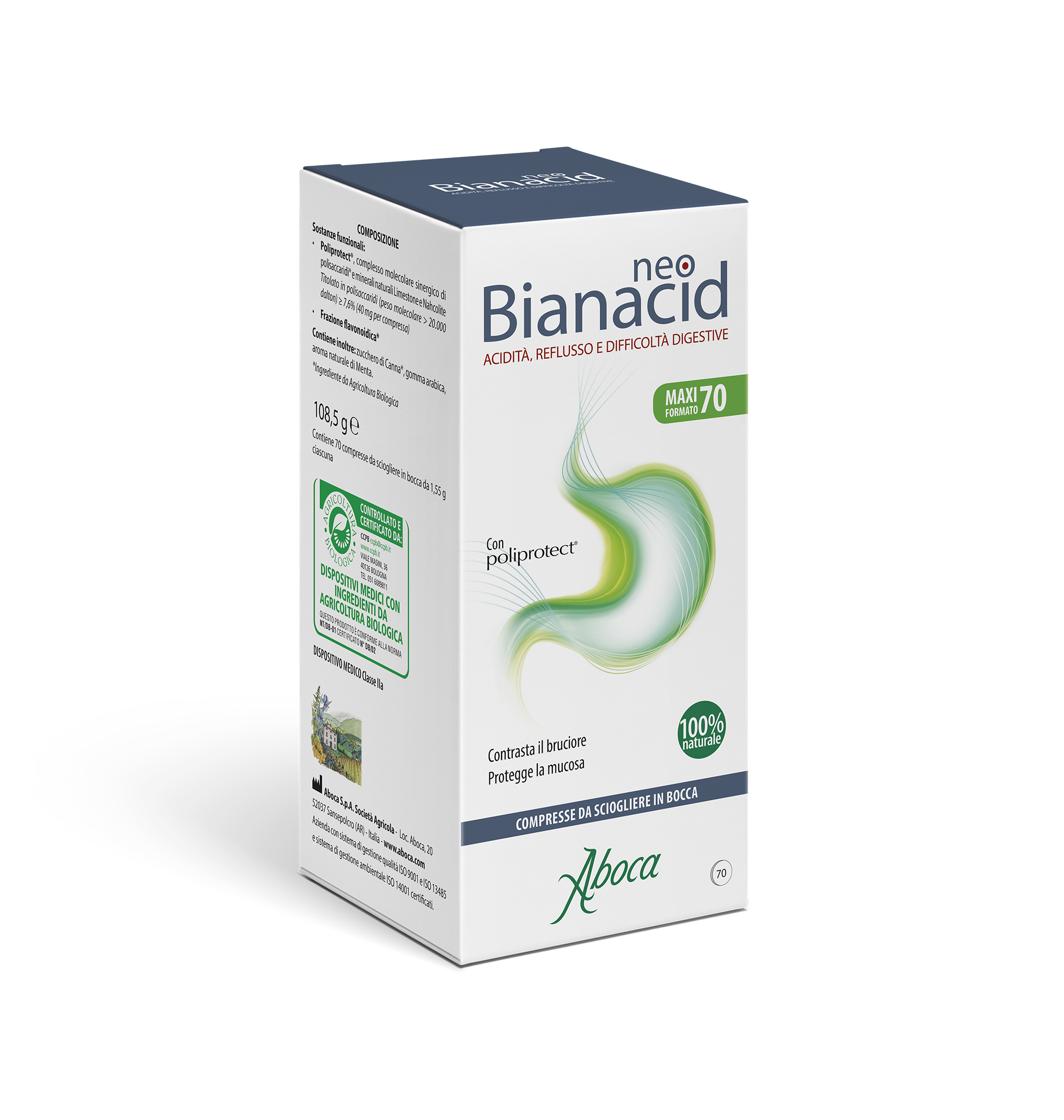 Aboca NeoBianacid Acidità e Reflusso 70 Compresse Masticabili