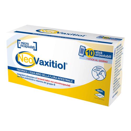 NeoVaxitiol Integratore Fermenti Lattici Vivi 10 Stick Orosolubili