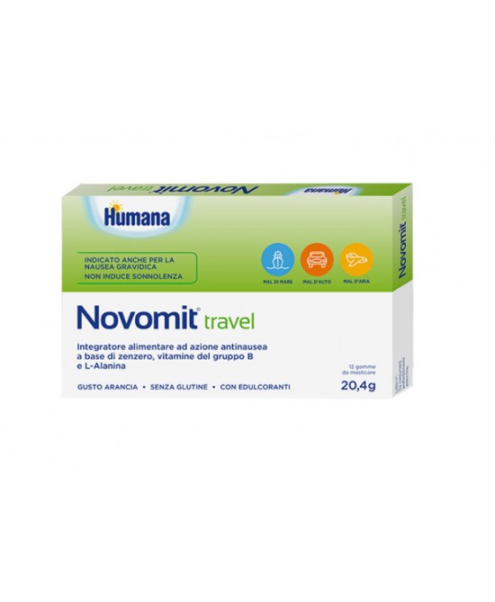 Humana Novomit Travel Integratore Anti Nausea 12 Gomme