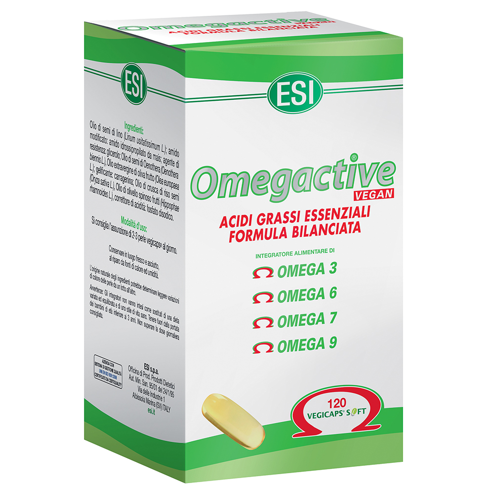 Esi Omegactive Vegan Integratore Acidi Grassi 120 Perle Vegetali