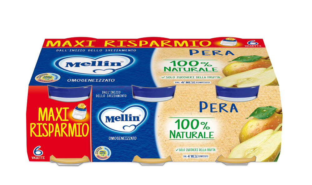 Mellin Omogeneizzato Di Frutta Pera 6x100 g