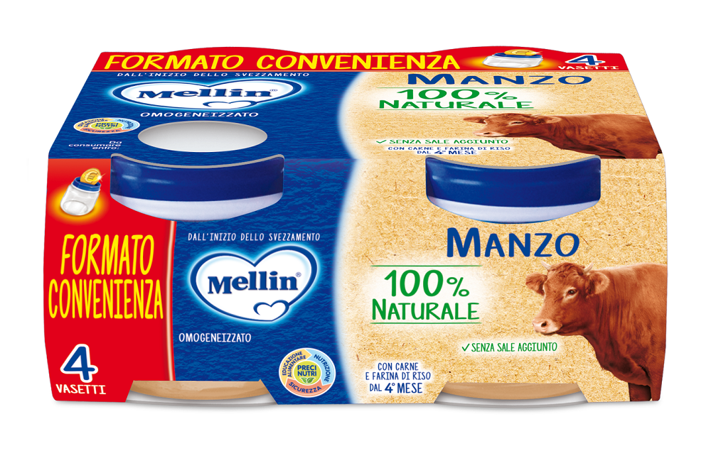 Mellin Omogeneizzato di Manzo 4 x 80 g