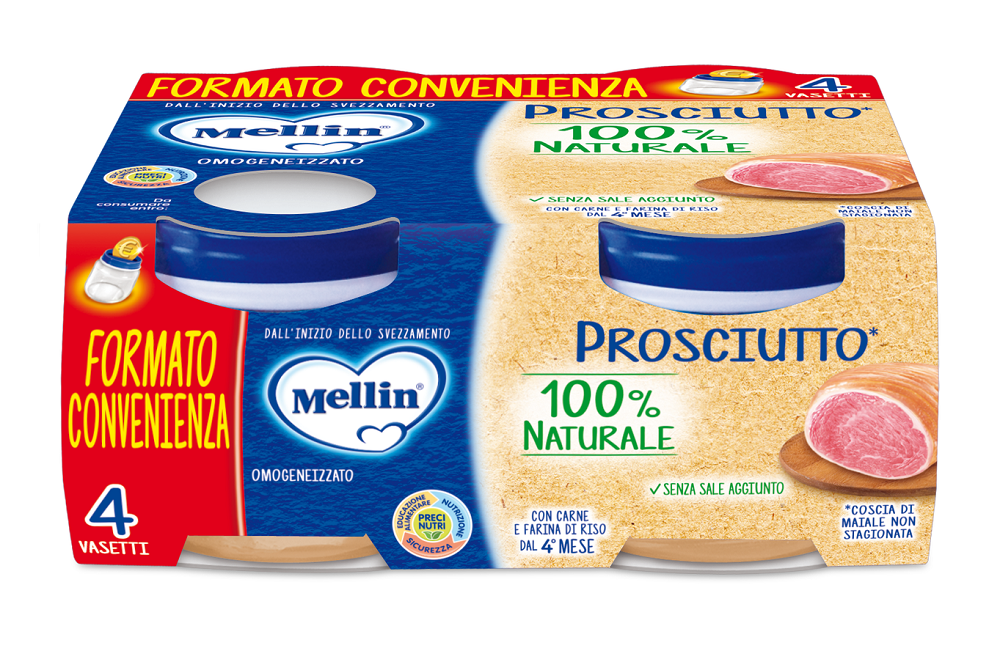 Mellin Omogeneizzato di Prosciutto 4 x 80 g