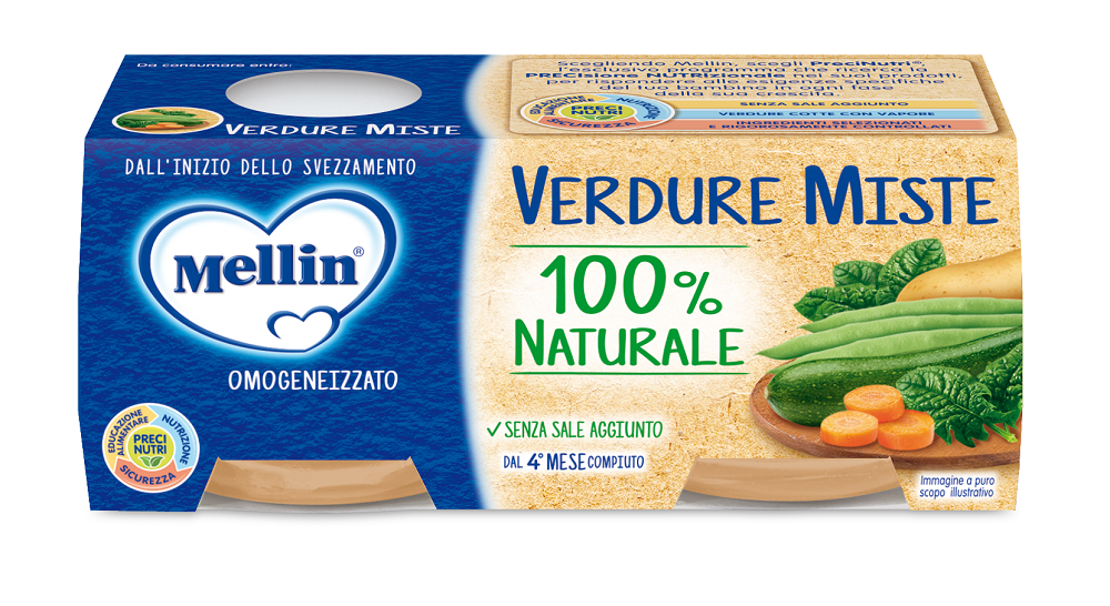 Mellin Omogeneizzato Verdure Miste 2 x 80 g