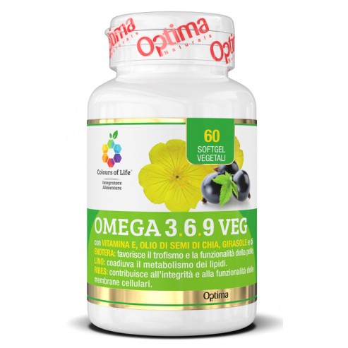 Optima Naturals Colours of Life Omega 3.6.9 Veg Integratore 60 Softgel